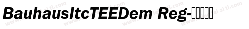 BauhausItcTEEDem Reg字体转换